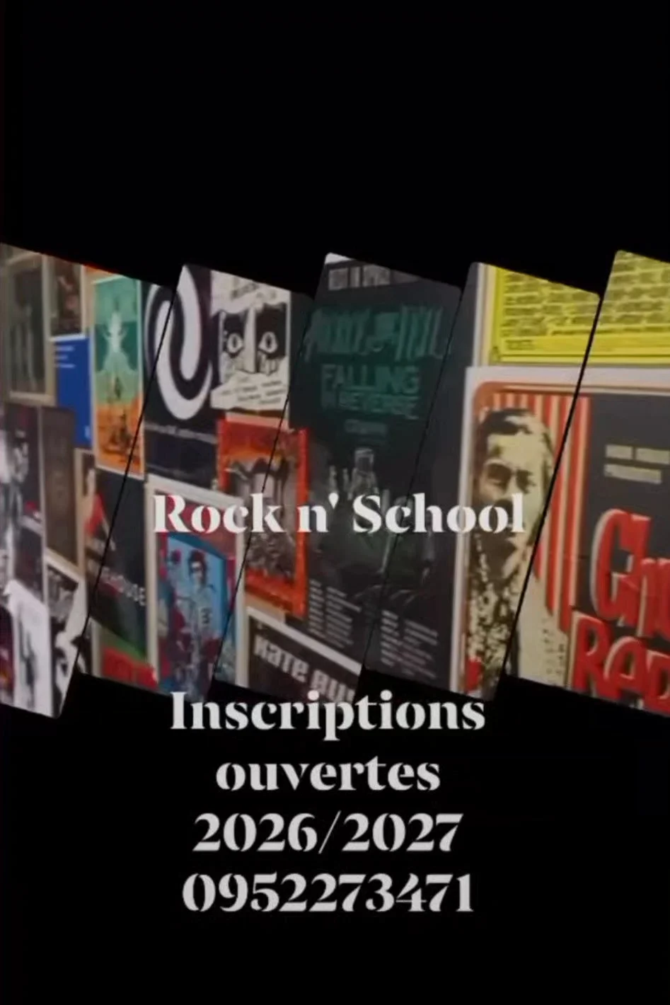 Vinyles et affiches de concerts, annonce des inscriptions Rock n’ School 2026/2027
